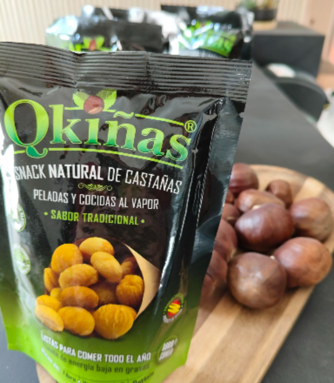 unidades de snack natural de castañas de Castañas Quintelo